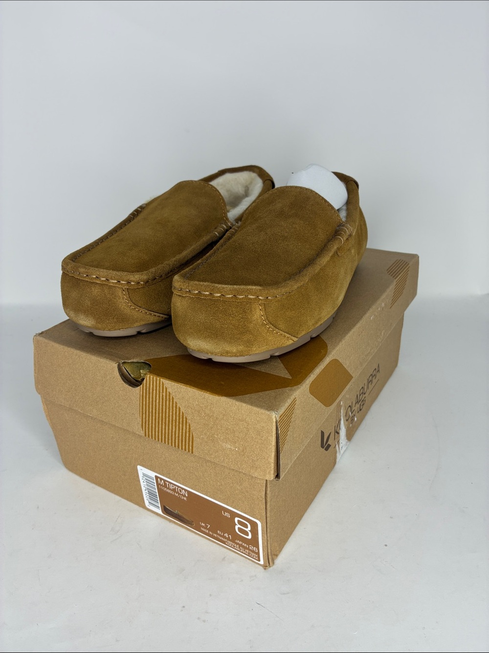 New Koolaburra by UGG Men's Suede Slip-On Loafers - Tan Size 8